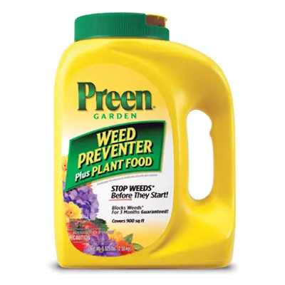 Preen Weed Preventer Plus Plant Food Granular 5-5/8 lb Bottle 2163902 Preen Weed Preventer Plus Plant Food Granular 5-5/8 lb Bottle 2163902