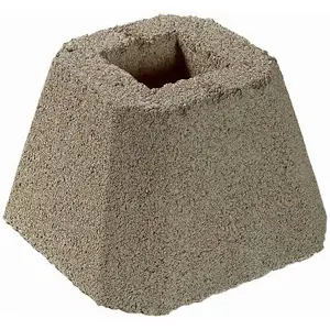 Oldcastle 10550005 Deck-So-Port Solid Pre-Formed Concrete Foundation Block, Gray