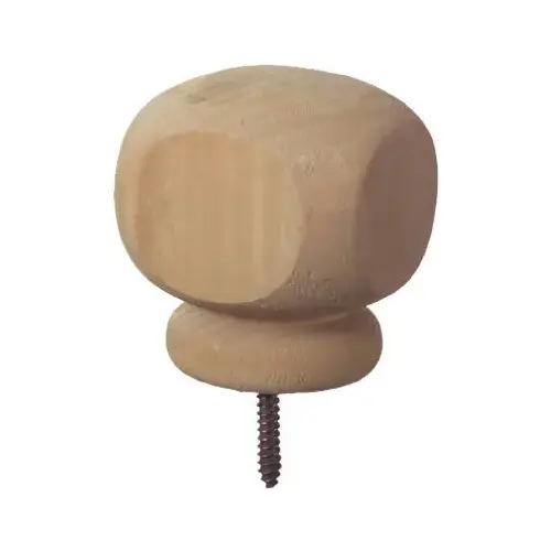 Post Top, 4 in H, Contemporary, Pine, White