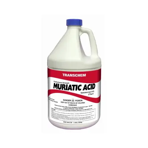 MA1 Muriatic Acid, Liquid, Acrid, Pungent, Clear, 1 gal, Bottle - pack of 4