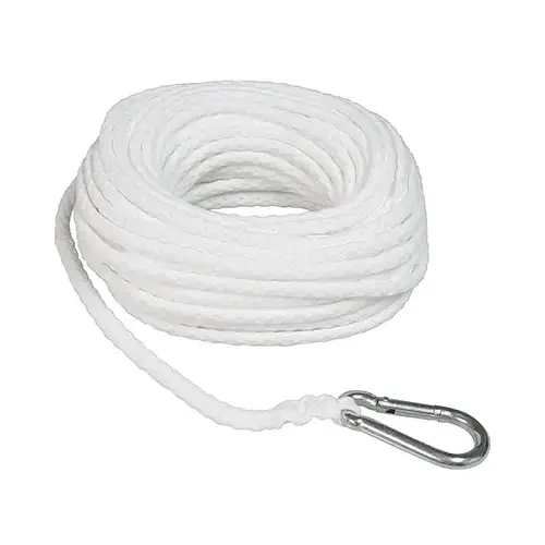 Braided Poly Anchor Line, White, 3/8 In. x 100 Ft. Braided Poly Anchor Line, White, 3/8 In. x 100 Ft.
