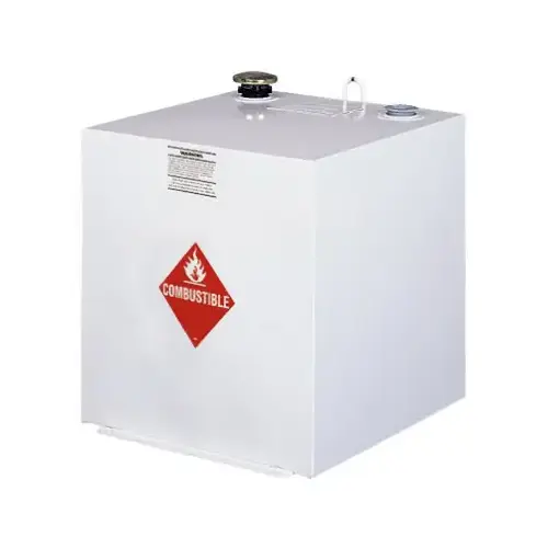 Liquid Transfer Truck Tank, White Steel, 50 Gallons