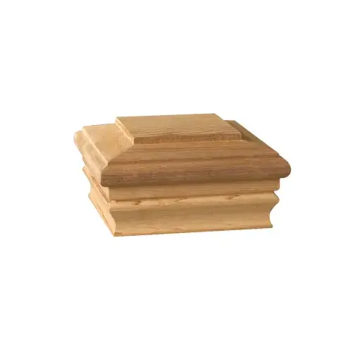 Post Cap, 4 in L, 4 in W, Cedar Wood Other Post Cap, 4 in L, 4 in W, Cedar Wood Other