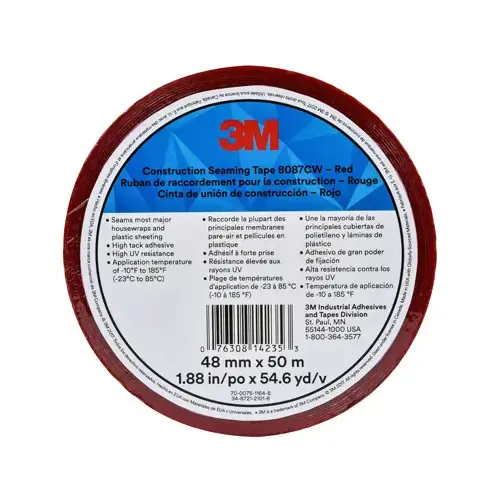 Construction Seaming Tape, Red, 1-7/8-In. x 55-Yds. Construction Seaming Tape, Red, 1-7/8-In. x 55-Yds.