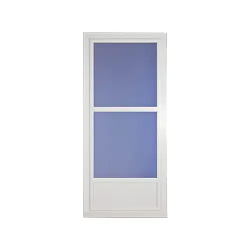 Easy Vent Selection Storm Door, Mid-View Glass, White, 36 x 81-In.