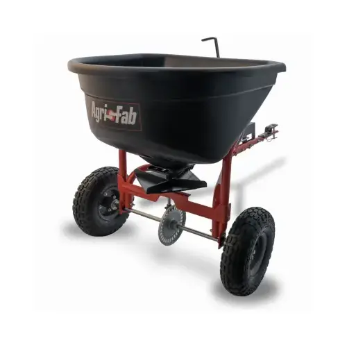Broadcast Spreader, 17,500 sq-ft Coverage Area, 110 lb Hopper, Poly Hopper, Pneumatic Wheel Broadcast Spreader, 17,500 sq-ft Coverage Area, 110 lb Hopper, Poly Hopper, Pneumatic Wheel