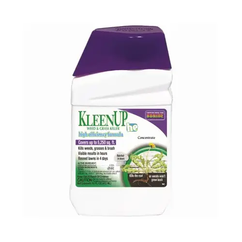 KleenUp he Weed and Grass Killer Concentrate, Liquid, Amber/Light Brown, 1 pt KleenUp he Weed and Grass Killer Concentrate, Liquid, Amber/Light Brown, 1 pt