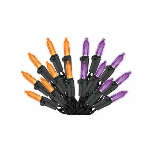 Halloween 100-Ct. Mini LED String Lights, 8 Function, Color Changing Orange/Purple Halloween 100-Ct. Mini LED String Lights, 8 Function, Color Changing Orange/Purple