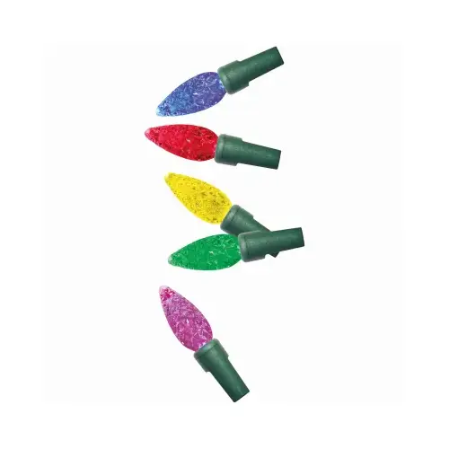 Christmas Pro-Series C6 Faceted String Lights, Multi Color, 100 Lights Christmas Pro-Series C6 Faceted String Lights, Multi Color, 100 Lights