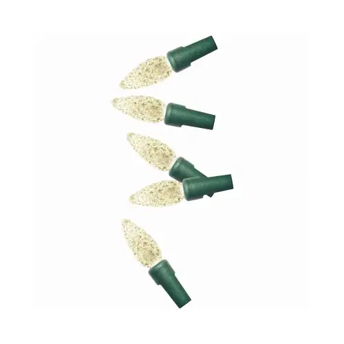 Christmas Pro-Series C6 Faceted String Lights, Warm White, 200 Lights Christmas Pro-Series C6 Faceted String Lights, Warm White, 200 Lights