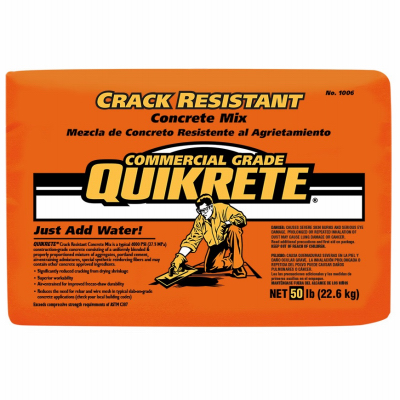Quikrete 100650 50LB Crack Concrete Mix