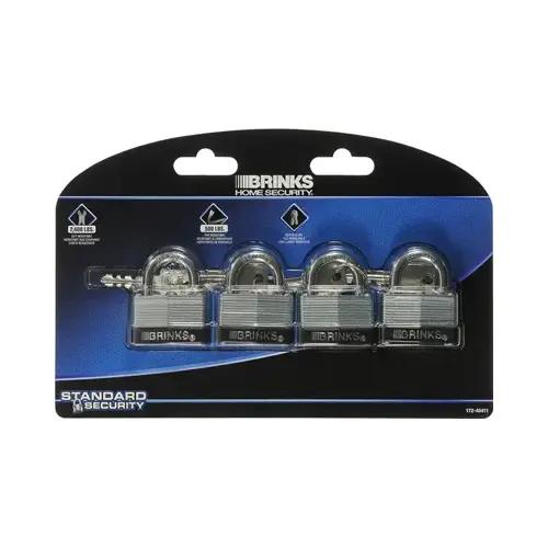 1-1/2 Inch Laminated Steel Warded Padlock - pack of 4 1-1/2 Inch Laminated Steel Warded Padlock - pack of 4