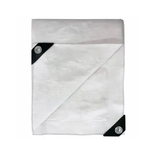 Fire Resistant Tarp, White, 8 x 10-Ft. Fire Resistant Tarp, White, 8 x 10-Ft.