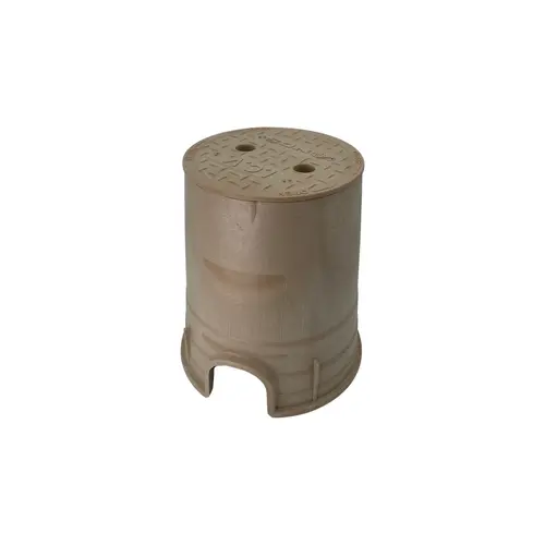 Valve Box with Overlapping Cover 8.4" W X 9.1" H Round Brown Brown Valve Box with Overlapping Cover 8.4" W X 9.1" H Round Brown Brown
