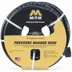 Mi-T-M AW-0015-0239 Pressure Washer Hose, 30 ft L, Plug