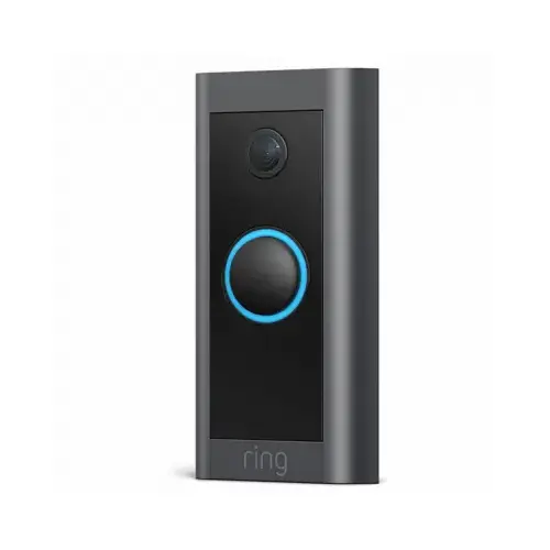 Black Hardwired WiFi Video Doorbell