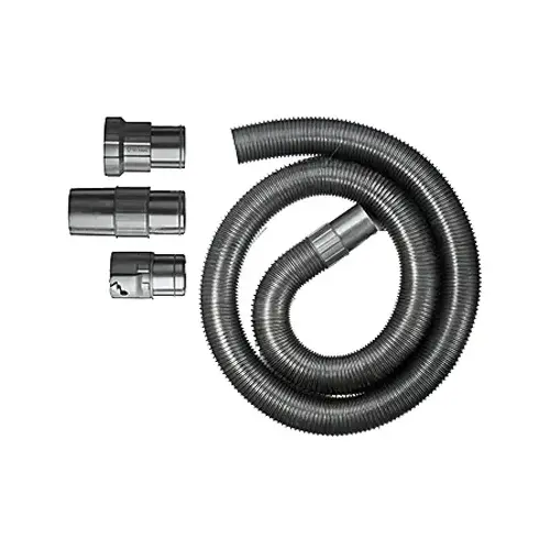 Hose with Adapter, 7 ft L, Plastic Black Hose with Adapter, 7 ft L, Plastic Black