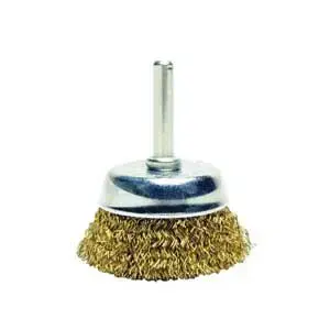 Task Tools T25647 Wire Wheel, 1/2 to 5/8 in Arbor/Shank, Crimped Bristle, 6 in Dia Bristle