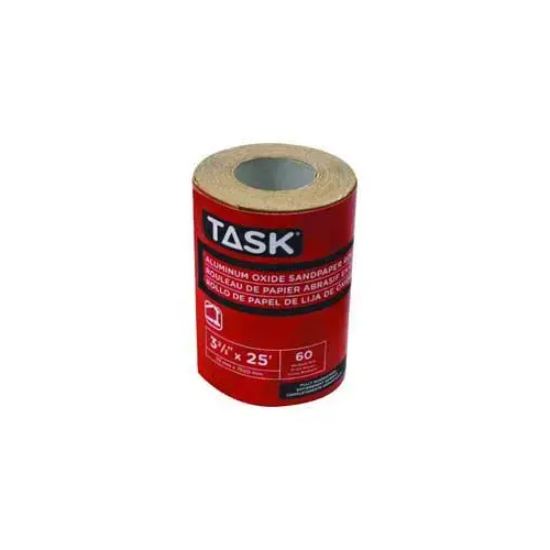 Sandpaper Roll, 3-2/3 in W, 25 ft L, 80 Grit, Fine, Aluminum Oxide Abrasive Sandpaper Roll, 3-2/3 in W, 25 ft L, 80 Grit, Fine, Aluminum Oxide Abrasive