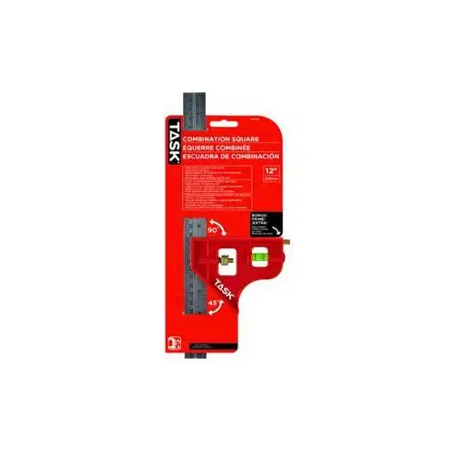 Head Combination Square, 12 in L Blade, SAE Graduation, Polycarbonate/Steel Blade Head Combination Square, 12 in L Blade, SAE Graduation, Polycarbonate/Steel Blade