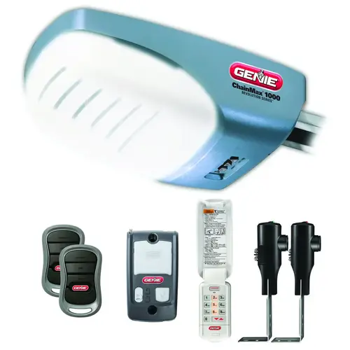 Garage Door Opener, 140 V, Chain Drive, Remote Control Garage Door Opener, 140 V, Chain Drive, Remote Control