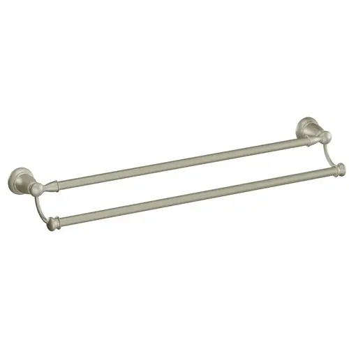 Banbury Series Double Towel Bar, 24 in L Rod, Aluminum/Zamac, Brushed Nickel, Surface Mounting Banbury Series Double Towel Bar, 24 in L Rod, Aluminum/Zamac, Brushed Nickel, Surface Mounting