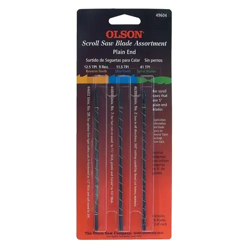 Plain End Scroll Saw Blade Assortment (36 Piece)
