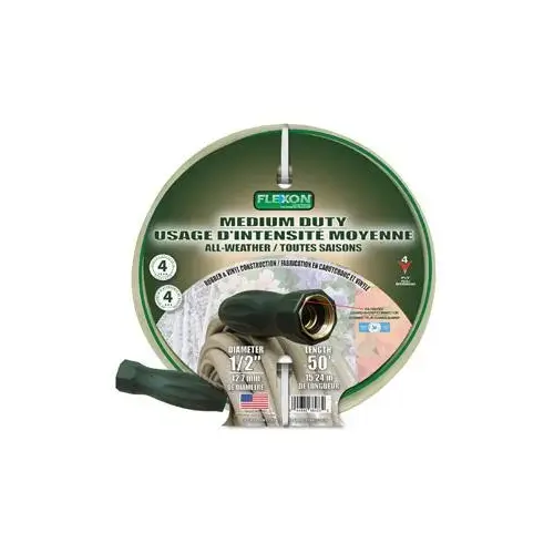 Garden Hose, 1/2 in, 50 ft L, Vinyl, Beige Garden Hose, 1/2 in, 50 ft L, Vinyl, Beige