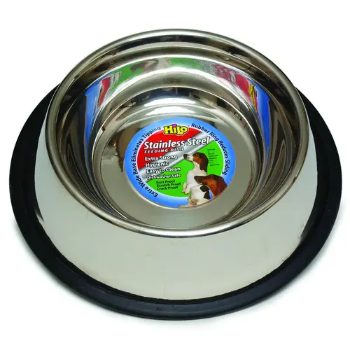 Pet Feeding Dish, 24 oz Volume, Stainless Steel Pet Feeding Dish, 24 oz Volume, Stainless Steel