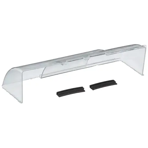 Air Deflector, 14 in L, 8 to 14 in W, Plastic, Clear Air Deflector, 14 in L, 8 to 14 in W, Plastic, Clear