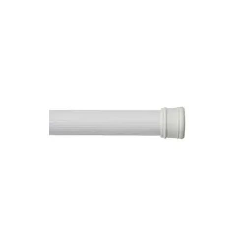 Shower Tension Rod, 36 to 63 in L Adjustable, Steel White