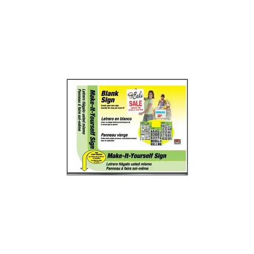 Corrugated Sign, Blank (Make Your Own Message), White Background, Plastic, 14 in W x 18 in H Dimensions Corrugated Sign, Blank (Make Your Own Message), White Background, Plastic, 14 in W x 18 in H Dimensions