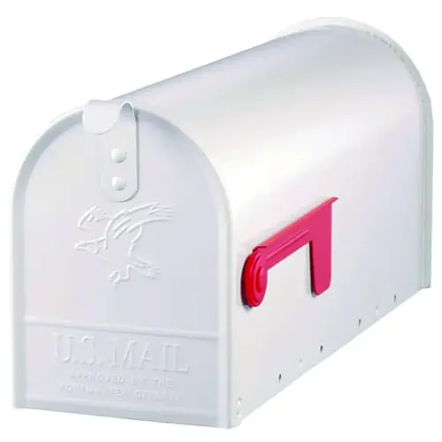 Elite Series E1100W00 Mailbox, 800 cu-in Capacity, Galvanized Steel, Powder-Coated, 6.9 in W, White Elite Series E1100W00 Mailbox, 800 cu-in Capacity, Galvanized Steel, Powder-Coated, 6.9 in W, White