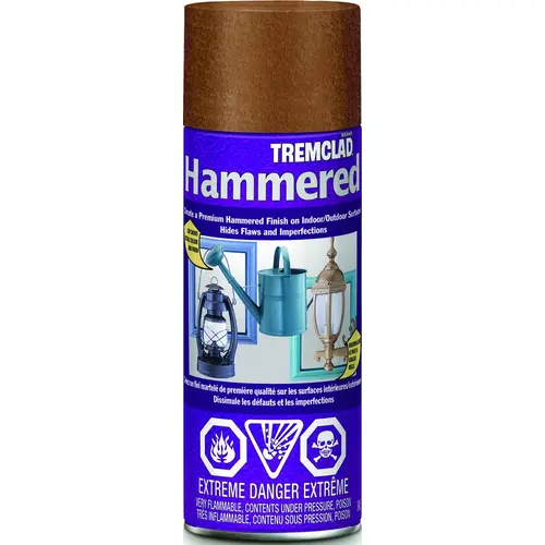 TREMCLAD Spray Paint, Hammered Gloss, Bronze, 340 g, Aerosol Can - pack of 6 TREMCLAD Spray Paint, Hammered Gloss, Bronze, 340 g, Aerosol Can - pack of 6