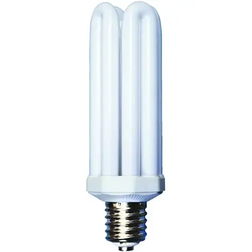 Compact Fluorescent Bulb, 65 W, Mogul E39 Lamp Base, 3800 Lumens, 6300 K Color Temp, Daylight Light
