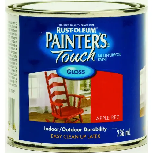 PAINTER'S Touch Brush-On Paint, Gloss, Apple Red, 236 mL Can PAINTER'S Touch Brush-On Paint, Gloss, Apple Red, 236 mL Can