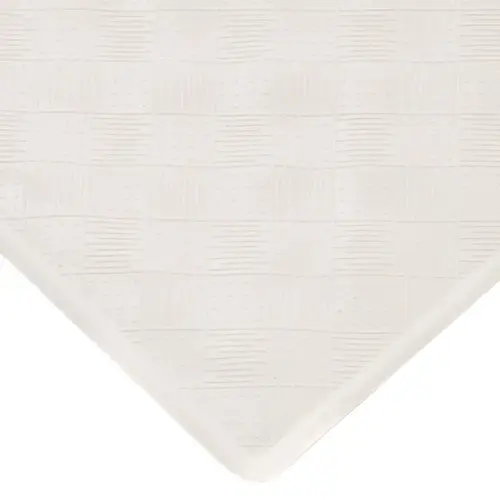 Bath Mat, 27-1/2 in L, 15-1/2 in W, Rubber, Off-White