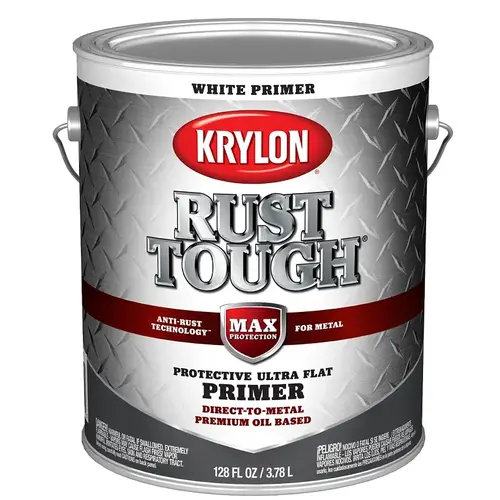 Rust Tough Primer, Ultra Flat, White, 1 gal Rust Tough Primer, Ultra Flat, White, 1 gal