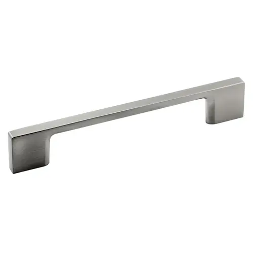 Cabinet Pull, 6-3/8 in L Handle, 11/32 in H Handle, 1-3/32 in Projection, Metal, Brushed Nickel Cabinet Pull, 6-3/8 in L Handle, 11/32 in H Handle, 1-3/32 in Projection, Metal, Brushed Nickel