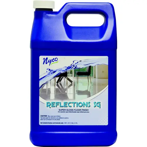 Floor Polish, 128 oz, Liquid, Acrylic Polymer, White Floor Polish, 128 oz, Liquid, Acrylic Polymer, White