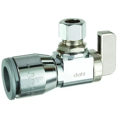 mini-ball /211 Stop Valve, 1/2 x 3/8 in Connection, Compression, 125 psi Pressure, Manual Actuator Chrome mini-ball /211 Stop Valve, 1/2 x 3/8 in Connection, Compression, 125 psi Pressure, Manual Actuator Chrome