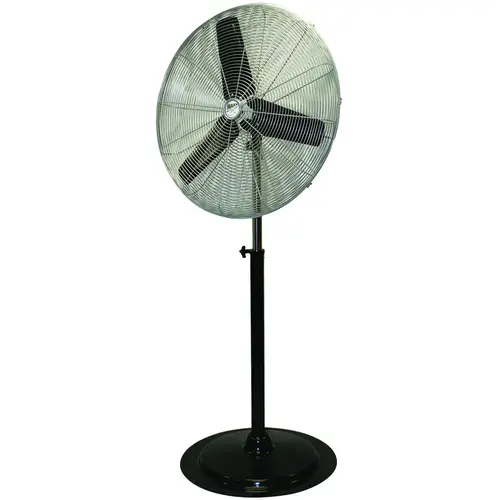 Heavy-Duty Oscillating Pedestal Fan, 120 V, 2.1 A, 90 deg Sweep, 30 in Dia Blade, Black Heavy-Duty Oscillating Pedestal Fan, 120 V, 2.1 A, 90 deg Sweep, 30 in Dia Blade, Black