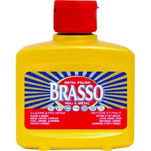 BRASSO 00049-ALD Metal Polish, 142 mL Bottle, Liquid, Ammonia, Light Tan