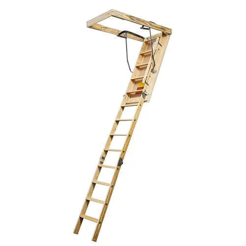 Superior Series Folding Attic Stairway, 22.5 x 54 inch, 8'9" H, 300 lb, Fire-Treated R5