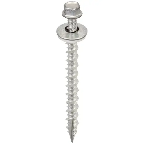 Screw, 3 in L, High-Low Thread, Hex Drive, Type 17 Point, Galvanized, 250 BAG Screw, 3 in L, High-Low Thread, Hex Drive, Type 17 Point, Galvanized, 250 BAG