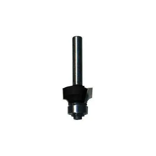 Router Bit, 3/4 in Dia Cutter, 1/4 in Dia Shank, Steel/Tungsten Carbide Powder-Coated