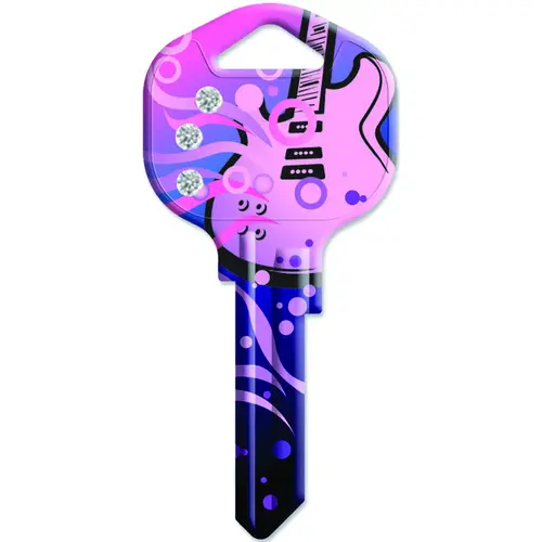 Key Blank, Solid Brass, Painted, For: Kwikset KW1, Titan KW10 Keyways - pack of 5 Key Blank, Solid Brass, Painted, For: Kwikset KW1, Titan KW10 Keyways - pack of 5