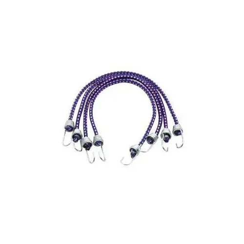 Bungee Cord, 5/32 in Dia, 10 in L, Hook End