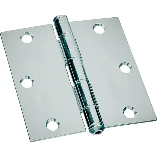Utility Hinge, Steel, Zinc, Removable Pin, 180 deg Range of Motion, Full Mortise Mounting Silver Utility Hinge, Steel, Zinc, Removable Pin, 180 deg Range of Motion, Full Mortise Mounting Silver