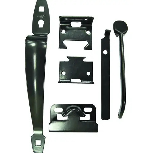 Thumb Latch, 5/8 in Bolt Head, 6 in L Bolt, Steel, Powder-Coated Black Thumb Latch, 5/8 in Bolt Head, 6 in L Bolt, Steel, Powder-Coated Black